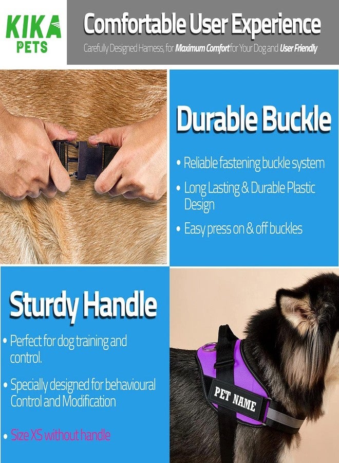 KIKA Pets No Pull Dog Harness with Name | Custom Dog Harness for Large Dogs, Extra Large Size (for Above 36 kg Dogs) Purple - Image 5
